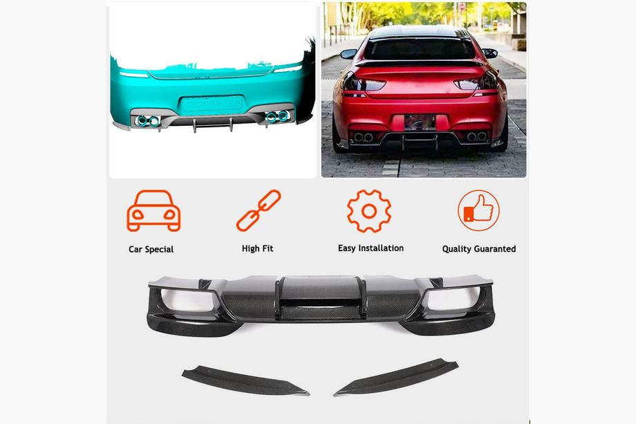 BMW 6-serie F12/F13/F06 2011–2018 Bagkofangerdiffuser FRP V6 (til M6) Foto 2