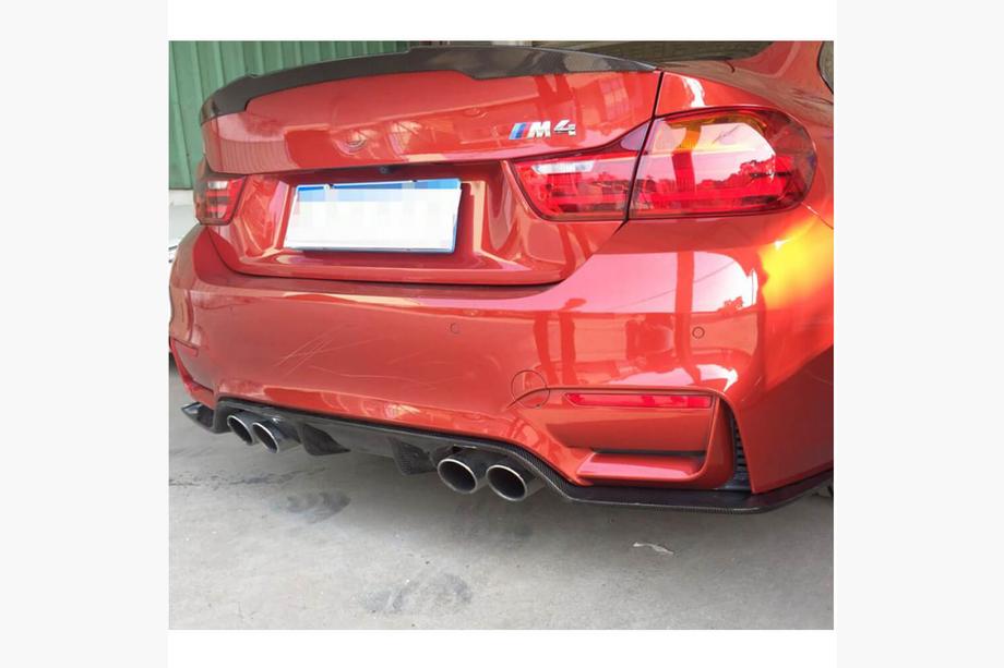 BMW 3-serie F30/F31 2012–2019 Bagkofanger-diffuser V2 (til F80, carbon) Foto 5