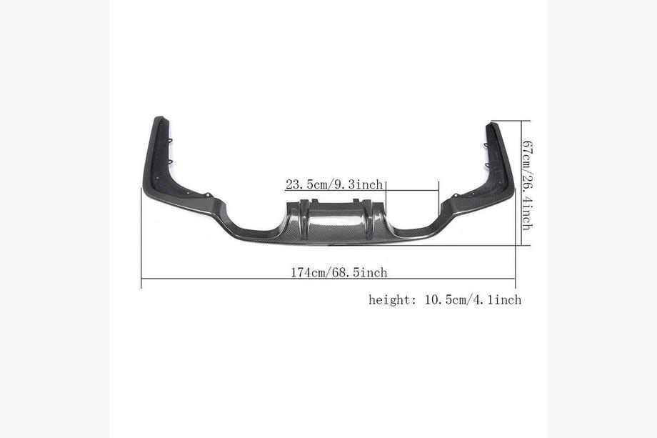BMW 4-serie F32/F33/F36 2012–2020 Bagkofanger diffuser V2 (til F82/F83, carbon) Image