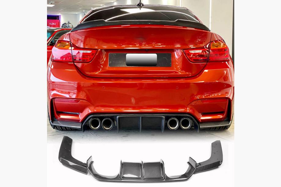 BMW 4-serie F32/F33/F36 2012–2020 Diffuser til bagkofanger V6 (til F82/F83, carbon) Image