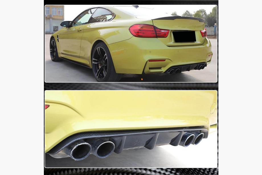 BMW 4-serie F32/F33/F36 2012–2020 Bagkofanger diffuser i carbon V9 (til F82/F83) Foto 4
