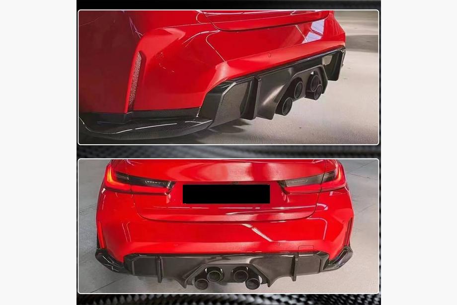 BMW 4-serie G22/23/26 2020– Bagkofanger-diffuser V2 (til G82/G83, carbon) Foto 4