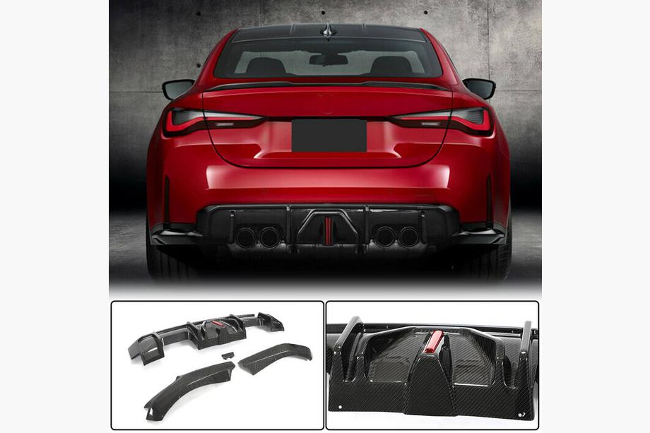 BMW 4-serie G22/23/26 2020– Bagkofangerdiffuser i Dry Carbon V5 (til G82/G83 2021+) Image
