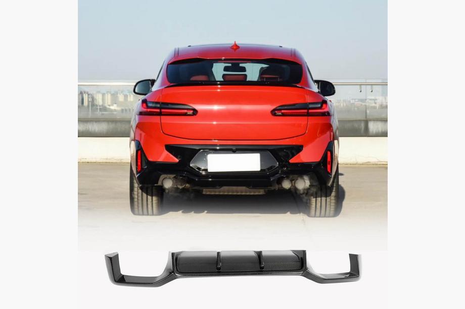 BMW X4 G02 2018– Diffuser til bagkofanger (til F98 2022-2025, kulfiber) Image