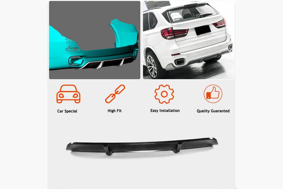 BMW X5 F15 2013–2018 Bagkofangerdiffuser V2 (til M-Sport, kulfiber) Foto 3