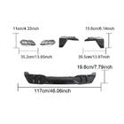 BMW X5 G05 2019–2026 Bagkofanger-diffuser V4 (2018-2022, blank sort) foto 3