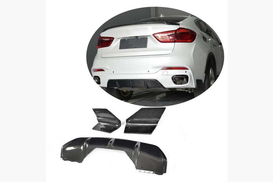 BMW X6 F16 2014–2019 Bagkofangerdiffuser V1 (til M-Sport, carbon) Image