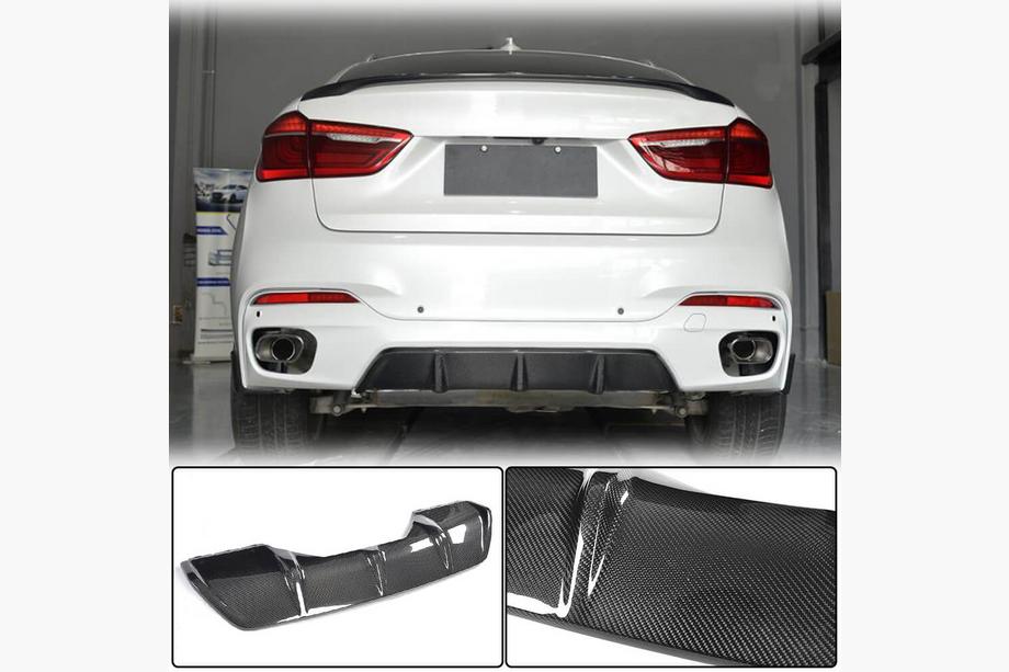 BMW X6 F16 2014–2019 Bagkofangerdiffuser V2 (til M-Sport, kulfiber) Image