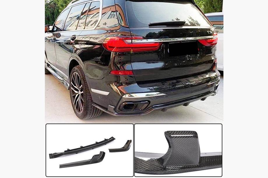 BMW X7 G07 2019– Bageste kofanger diffuser (til M-Sport 2019-2022, carbon) Foto 1