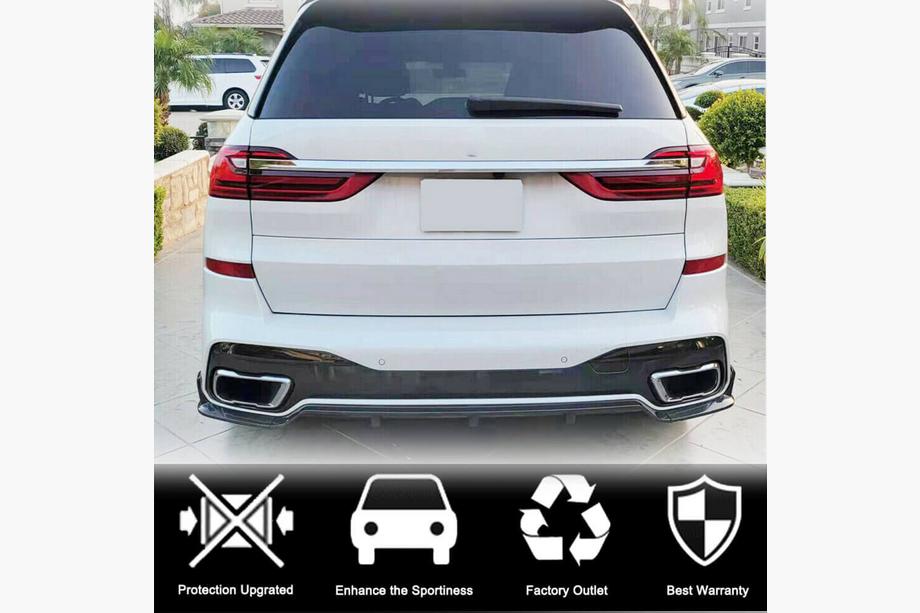 BMW X7 G07 2019– Bageste kofanger diffuser (til M-Sport 2019-2022, carbon) Foto 10