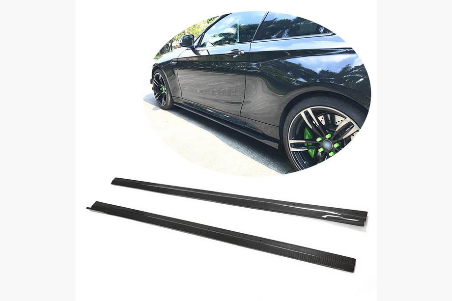 BMW 2-serie F22/F23 2014–2021 Sideskørt-extensions V2 (til F87, kulfiber) Foto 2