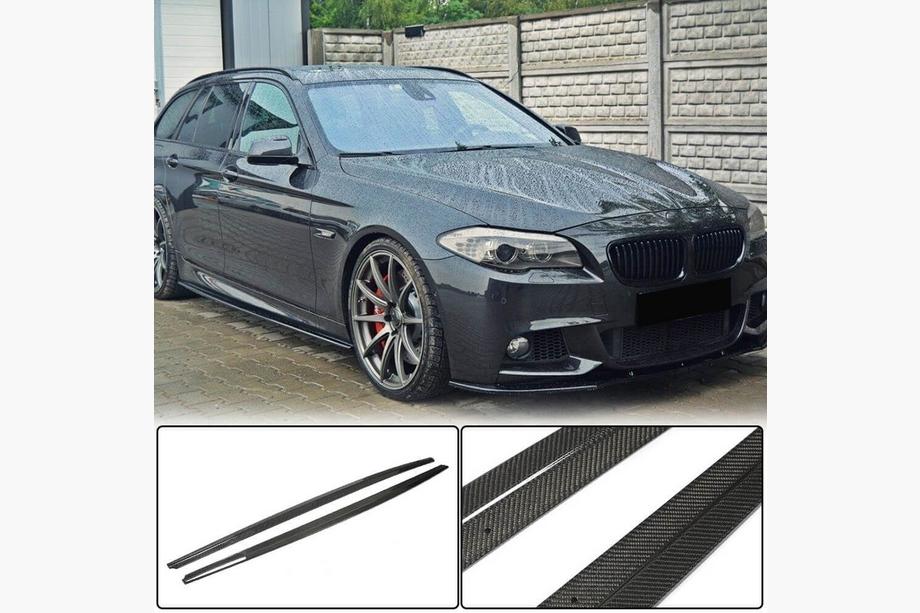 BMW 5-serie F10/F11 2010–2016 Sideskørt-extensions (til M-Sport/M5 sideskørter, carbon) Foto 1