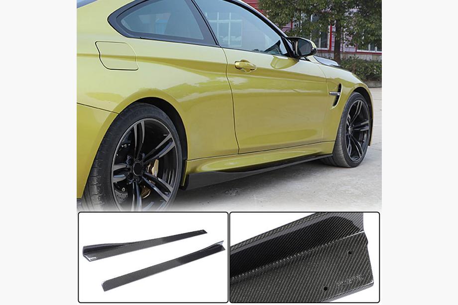 BMW 4-serie F32/F33/F36 2012–2020 Sideskørtelister V2 (til F82/F83, kulfiber) Foto 1
