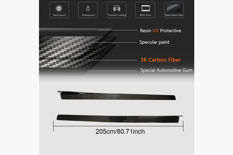 BMW 4-serie F32/F33/F36 2012–2020 Sideskørtelister V2 (til F82/F83, kulfiber) Foto 5