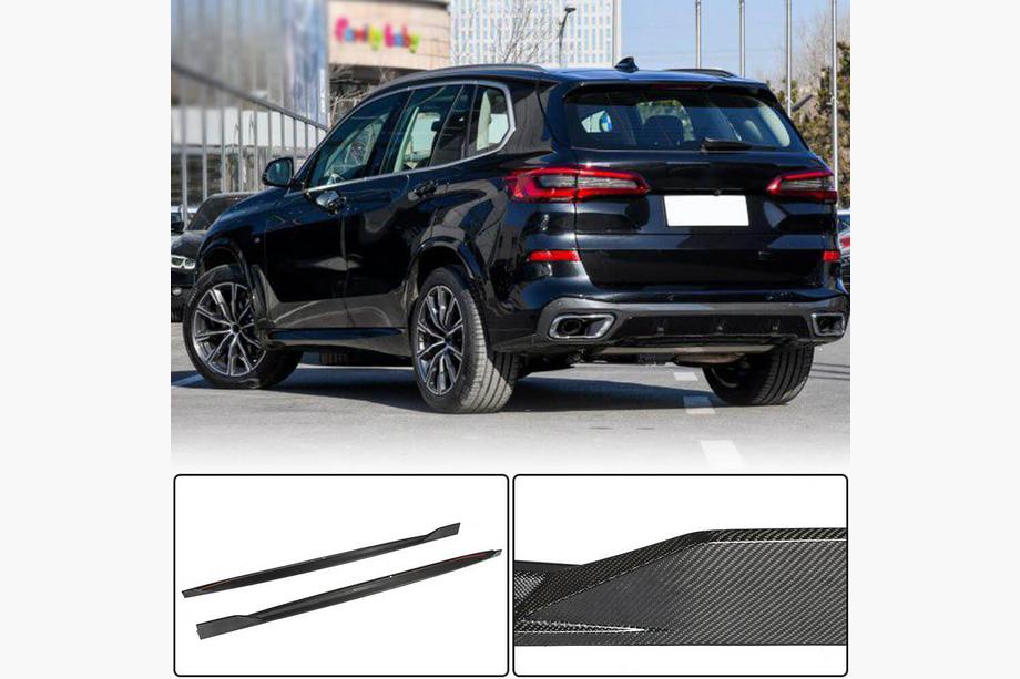 BMW X5 G05 2019–2026 Dørtrinslister i carbon V2 (ægte carbonfiber) Image