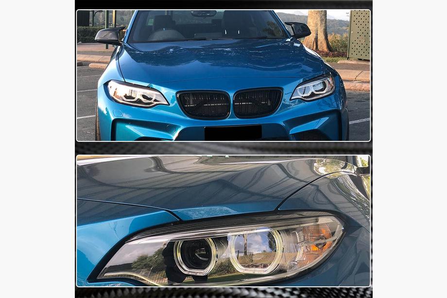 BMW 2-serie F22/F23 2014–2021 Forlygtevipper (Carbon) Foto 5