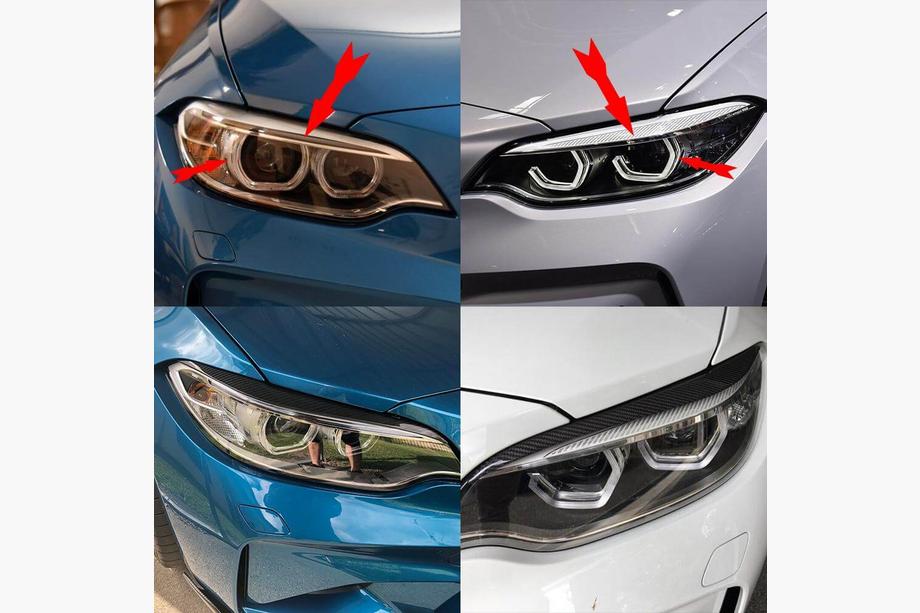 BMW 2-serie F22/F23 2014–2021 Forlygtevipper (Carbon) Foto 7