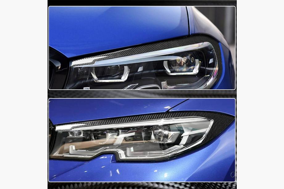 BMW 3-serie G20/G21 2018– Forlygteøjenlåg (2018-2022, Kulfiber) Foto 5
