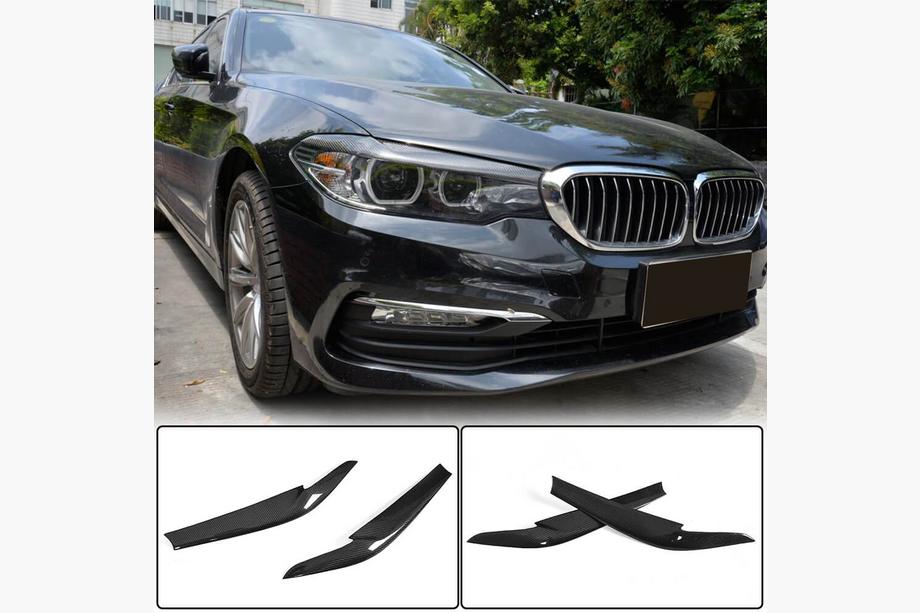BMW 5-serie G30/G31 2017–2023 Øjenbryn til forlygter i tør carbon (2017-2020) Image