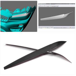 Øjenbryn til forlygter tør carbon V2 BMW X6 F16 2014–2019 foto 2