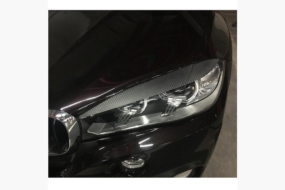 BMW X6 F16 2014–2019 Øjenbryn til forlygter tør carbon V2 Foto 4