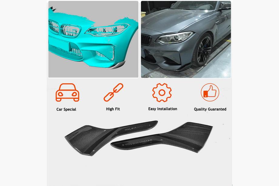 BMW 2-serie F22/F23 2014–2021 Frontkofanger flaps Flap (til F87 M2/M2C, carbon) Foto 2
