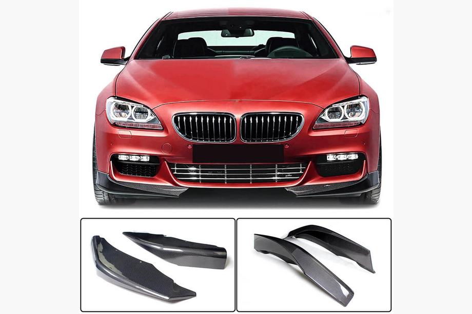 BMW 6-serie F12/F13/F06 2011–2018 Frontkofanger-lipflaps Flap V1 (til M-Sport, carbon) Image