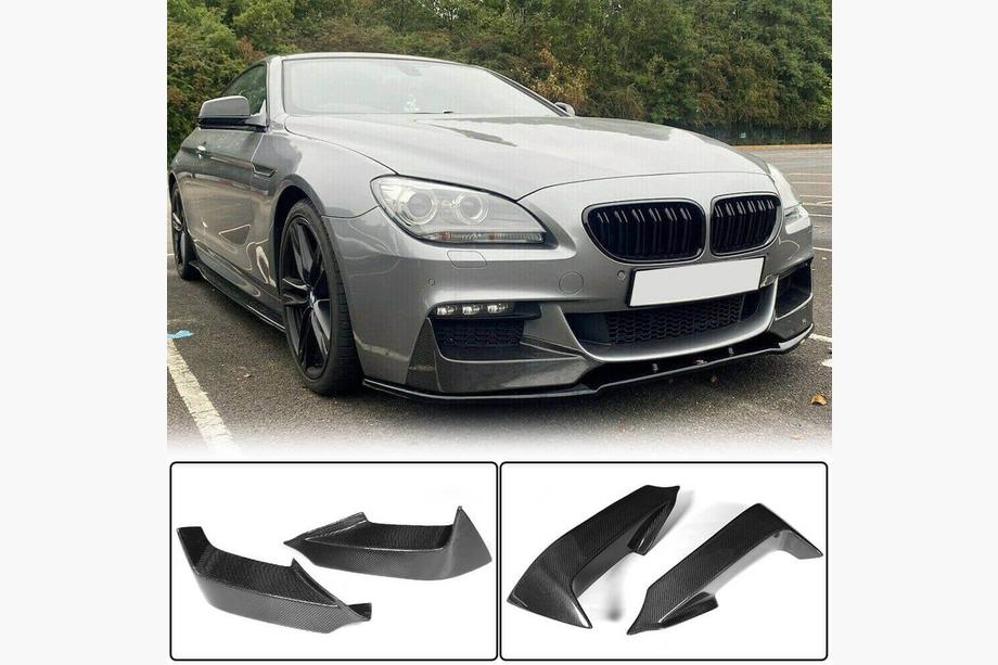 BMW 6-serie F12/F13/F06 2011–2018 Frontsplitter flaps Flap V2 (til M-Sport, carbon) Image