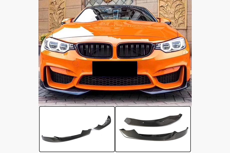 BMW 3-serie F30/F31 2012–2019 Læbespoiler til forkofanger Flap V1 (til F80, carbon) Image