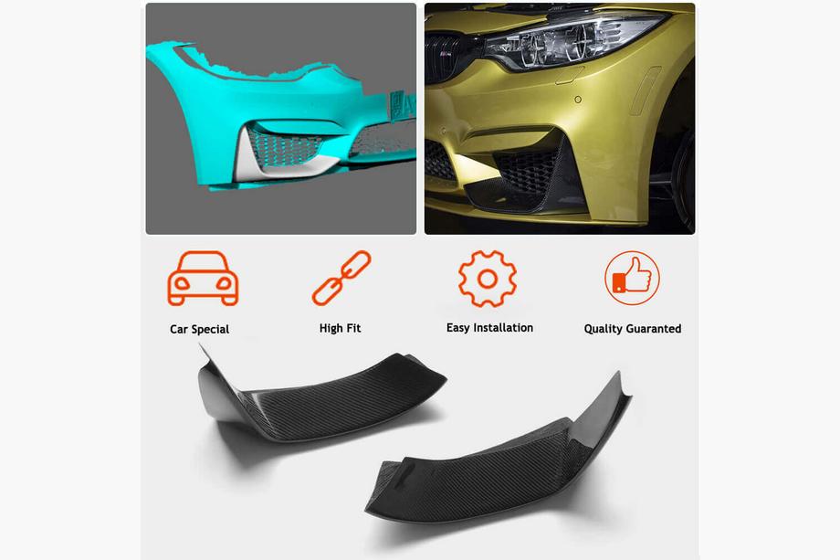 BMW 3-serie F30/F31 2012–2019 Frontkofanger-flaps Flap V4 (til F80, carbon) Foto 2