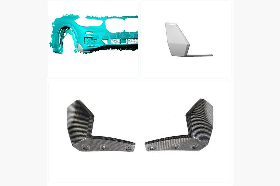 BMW X5 G05 2019–2026 Flap frontkofanger-læbe (2018-2022, ægte kulfiber) Foto 2