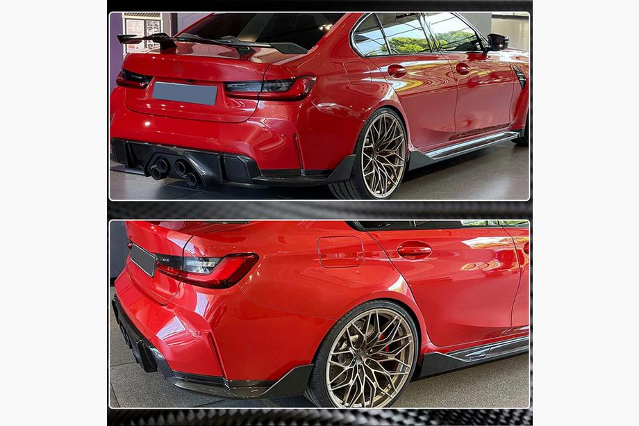 BMW 3-serie G20/G21 2018– Bagkofanger-flaps Flap V2 (til G80, carbon) Foto 3