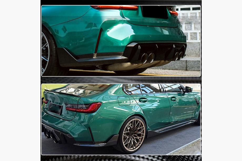 BMW 3-serie G20/G21 2018– Bagkofanger-flaps Flap V2 (til G80, carbon) Foto 4
