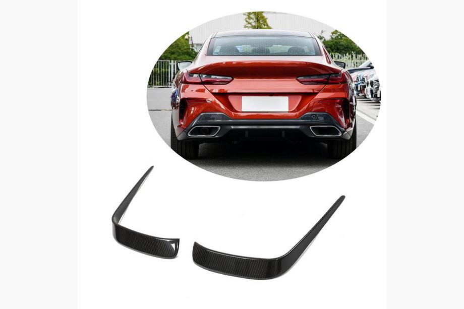 BMW 8-serie G14/G15/G16 2018– Aerodynamiske bagkofanger-indsatser V1 (til M-Sport, kulfiber) Foto 1