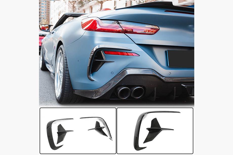 BMW 8-serie G14/G15/G16 2018– Aerodynamiske bagkofanger-diffuserlister V2 (til M-Sport, carbon) Image