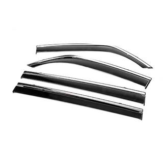 Vindafvisere med kromliste Niken Luxury (4 stk) Mitsubishi Pajero Wagon III 1999–2006 foto 2