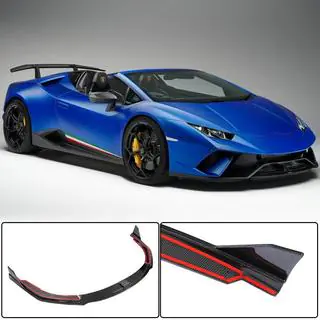 Frontspoilerlæbe til forreste kofanger Lip V2 (Carbon) foto 1