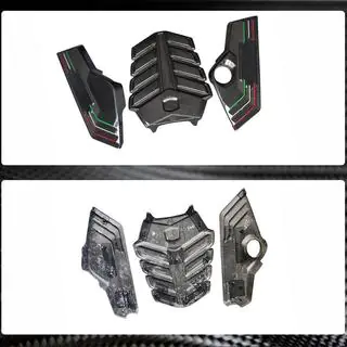 Motorcover (tør carbon) foto 3