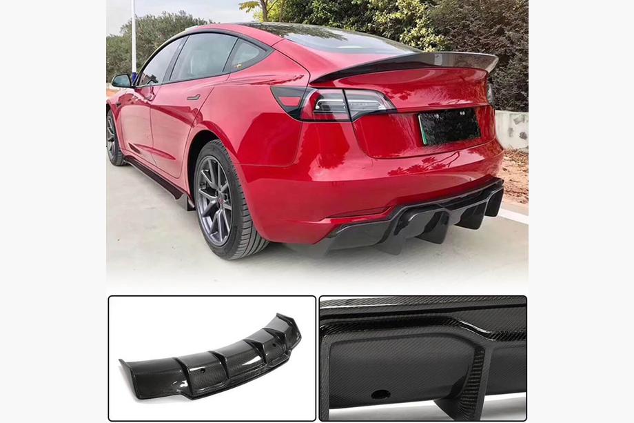 Tesla Model 3 2017– Bagkofanger diffuser V2 (2017-2023, Carbon) Image
