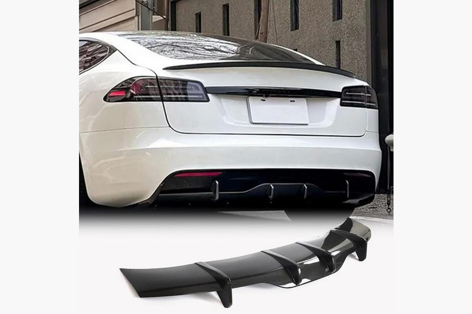 Tesla Model S 2012– Bagkofangerdiffuser (til Plaid 2021+, carbon) Image