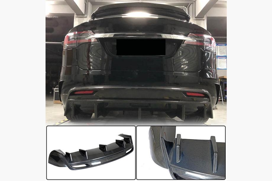 Tesla Model X 2015– Diffuser til bagkofanger (2015-2021, Carbon) Image
