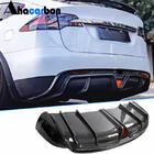 Tesla Model X 2015– Diffuser til bagkofanger (til Plaid 2021-2025, kulfiber) foto 1