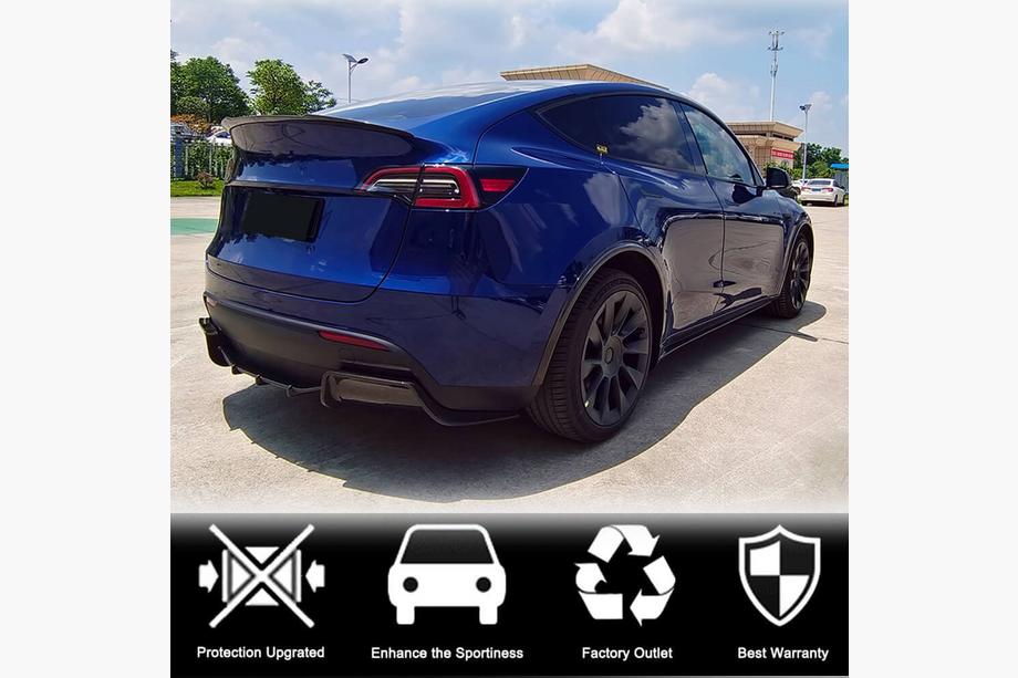 Tesla Model Y 2020– Bagkofanger-diffuser tør carbon V1 (2019-2021) Foto 3