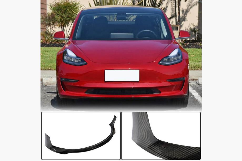 Tesla Model 3 2017– Frontspoilerlæbe Lip V4 (2017-2023, Carbon) Image