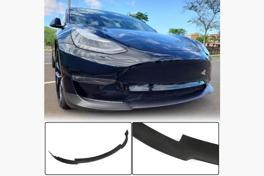 Tesla Model 3 2017– Frontlæbe til forreste kofanger Lip V6 (2017-2023, carbon) Image