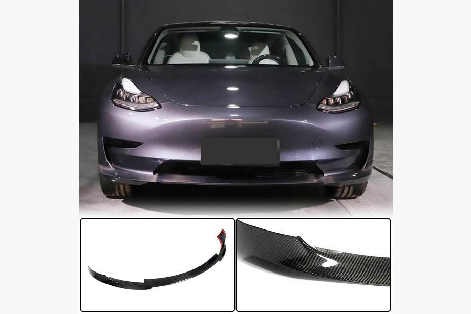 Tesla Model 3 2017– Frontlæbe til forreste kofanger Lip V7 (2017-2023, carbon) Image