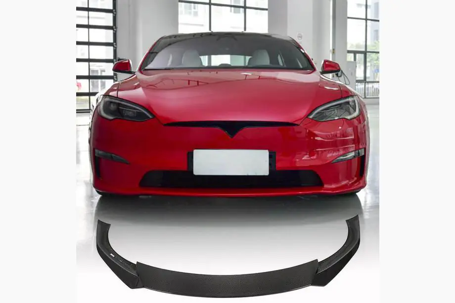 Tesla Model S 2012– Frontlæbe Lip V1 (2021+, Carbon) Image