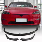 Tesla Model S 2012– Frontspoiler til forreste kofanger Lip V2 (2021+, Kulfiber) foto 1