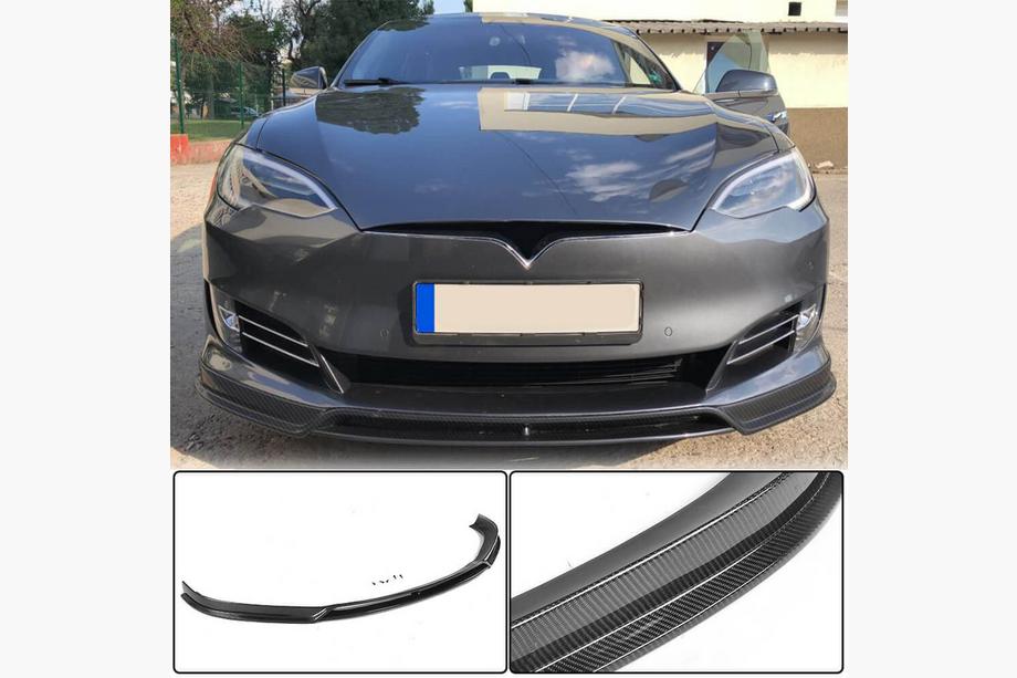 Tesla Model S 2012– Frontlip til forkofanger i carbon V3 (2016-2020) Image
