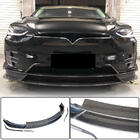 Tesla Model X 2015– Frontlip til forkofanger i carbon V3 (2016-2020) foto 1